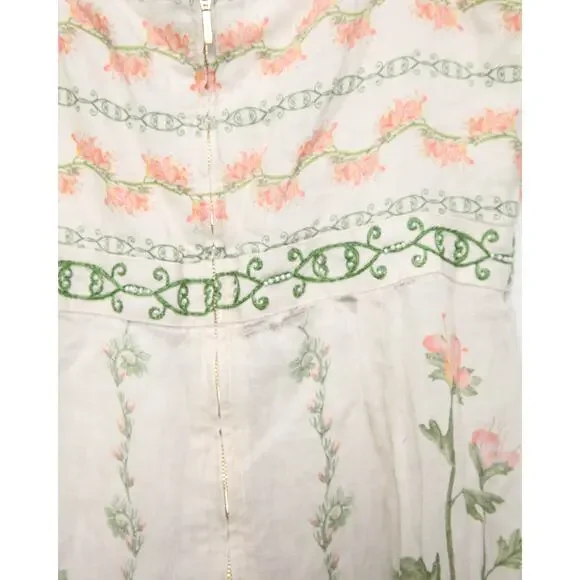 Agua by Agua Bendita Nispero Floral Linen Dress Size XL - Picture 8 of 9